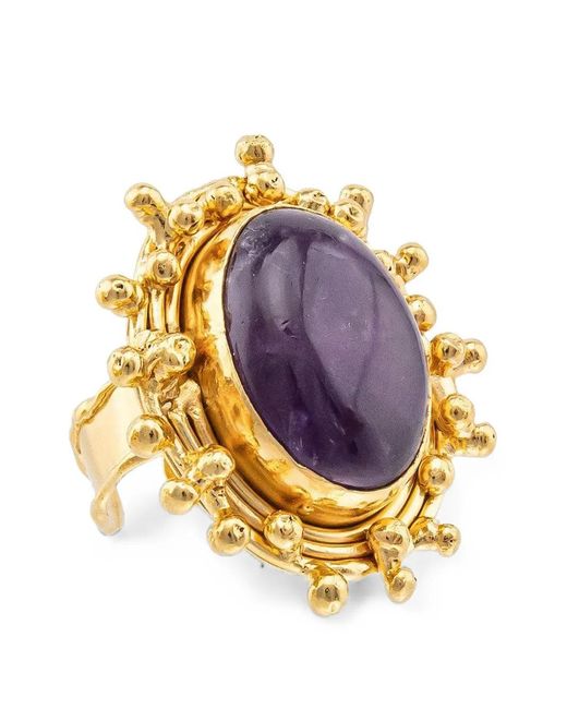Sylvia Toledano Metallic Amethyst-Plated Ring