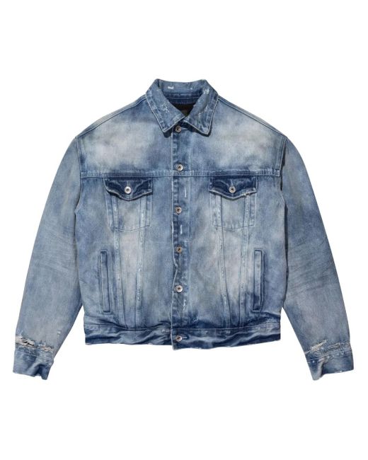 Chaqueta con logo en relieve Purple Brand de hombre de color Blue