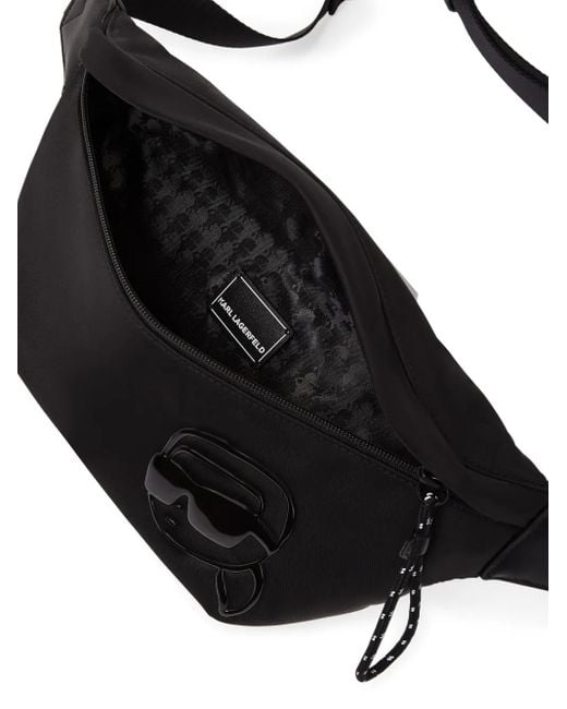 Karl Lagerfeld Ikon Heuptas Met Tonaal Design in het Black voor heren