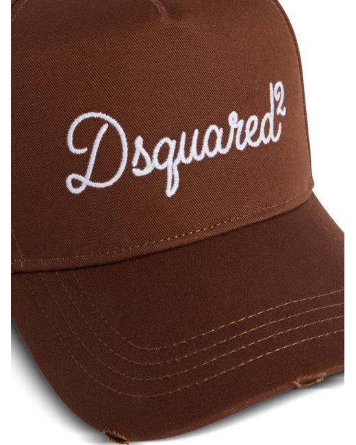 DSquared² Brown Signature Baseball Cap for men