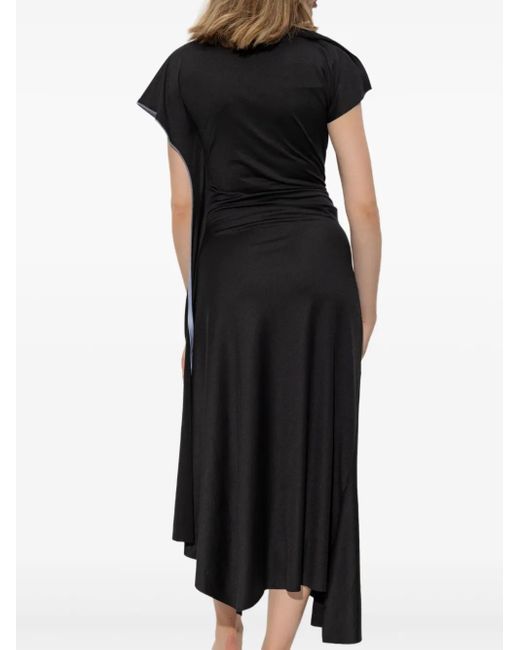 Victoria Beckham アシンメトリー ドレープドレス Black