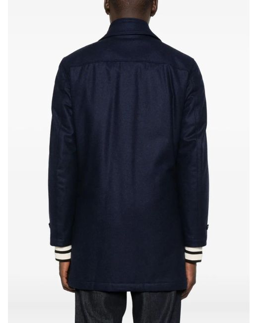 Cappotto Con Zip di Fay in Blue da Uomo