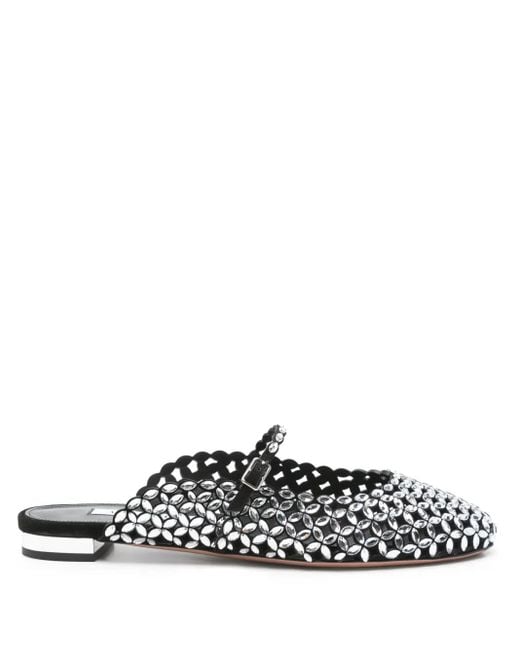Aquazzura White Sea Mules