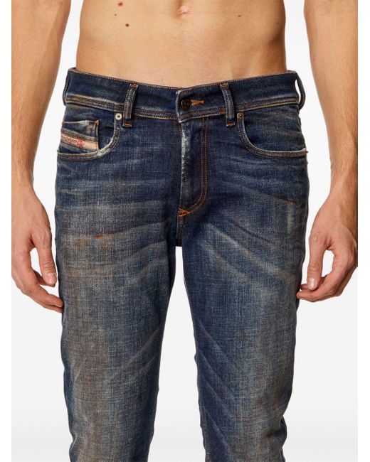 DIESEL Blue 1979 Sleenker Low-rise Jeans for men