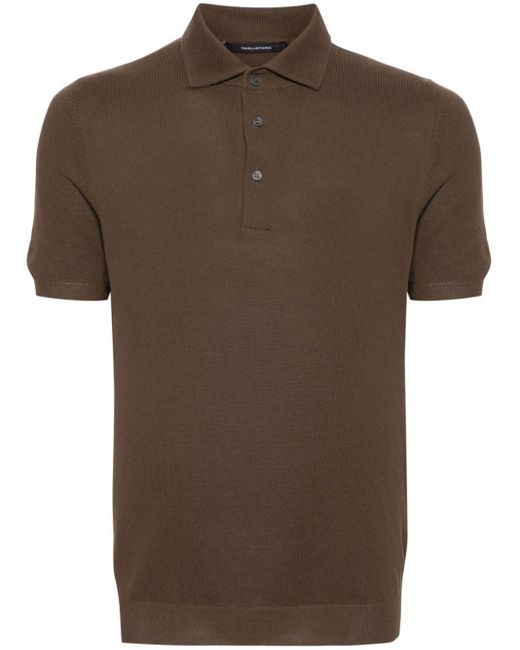 Tagliatore Brown Short-sleeve Polo Shirt for men