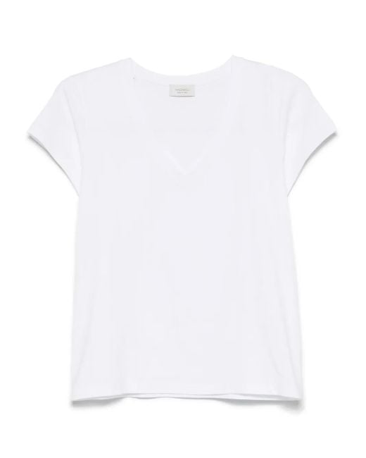 Mazzarelli White Short-Sleeve T-Shirt