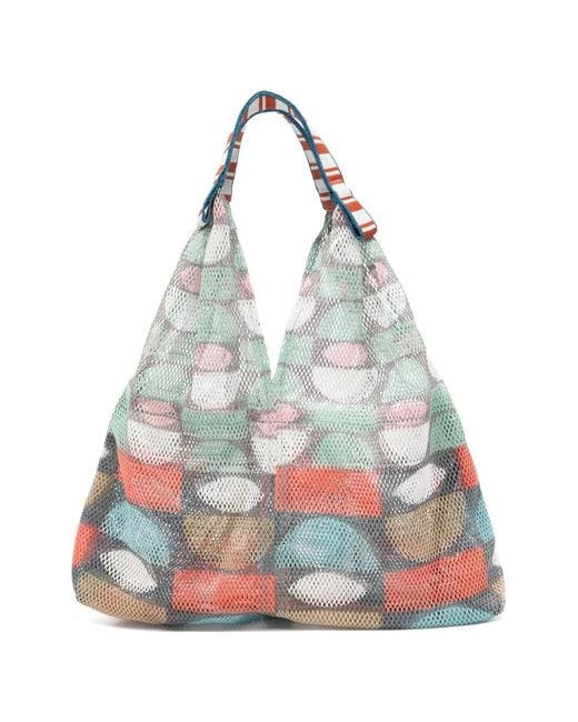 Epice Blue Small Udaipur Geometric-Print Tote Bag