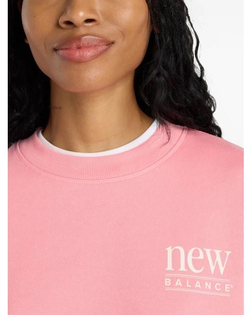 New Balance Pink Crew Neck Sweatshirt
