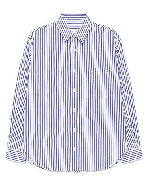 Matteau Blue Classic Striped Shirt
