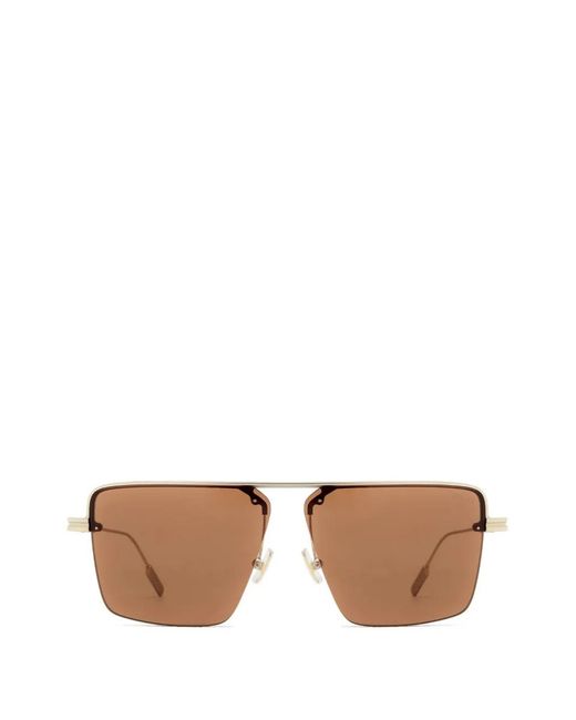 Zegna Brown Square-Frame Sunglasses for men