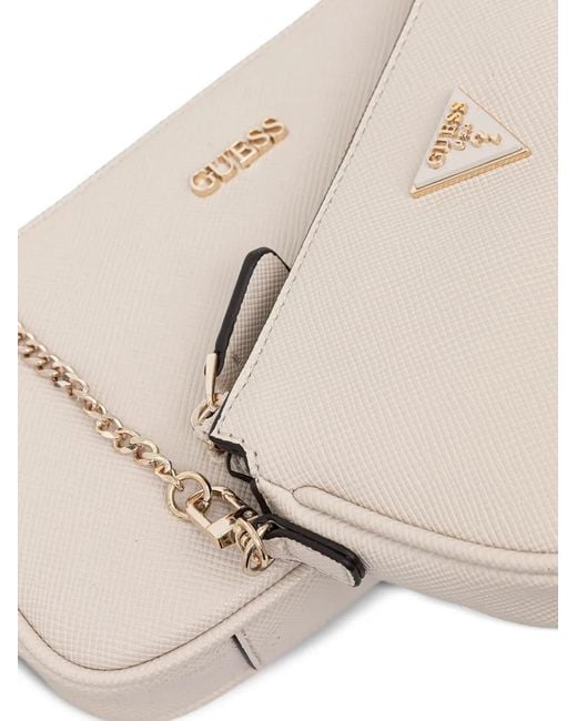 Guess Natural Mini Noelle Logo Cross Body Bag