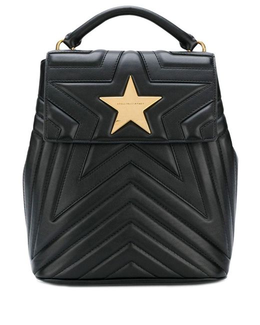 Stella McCartney Black Stella Star Backpack