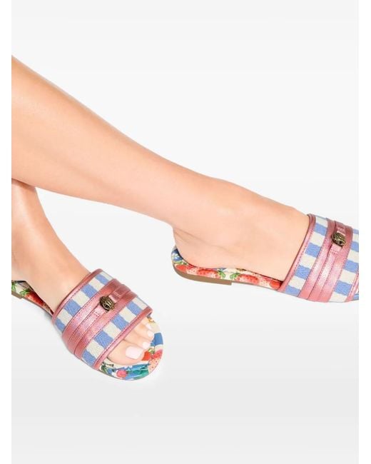 Kurt Geiger Pink Soundback Flat Sandals