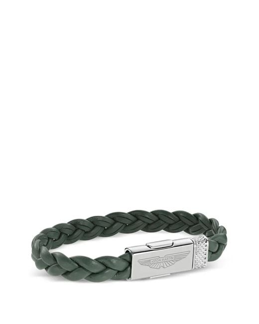 Aston Martin Watches Green Braided Leather Bracelet for men