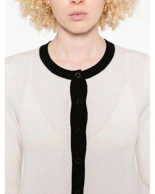 Nili Lotan Black Colourblock Cashmere Cardigan