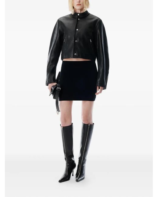 Alexander Wang Black Spitze Vera Stiefel Mit Reißverschlussdetail 85Mm