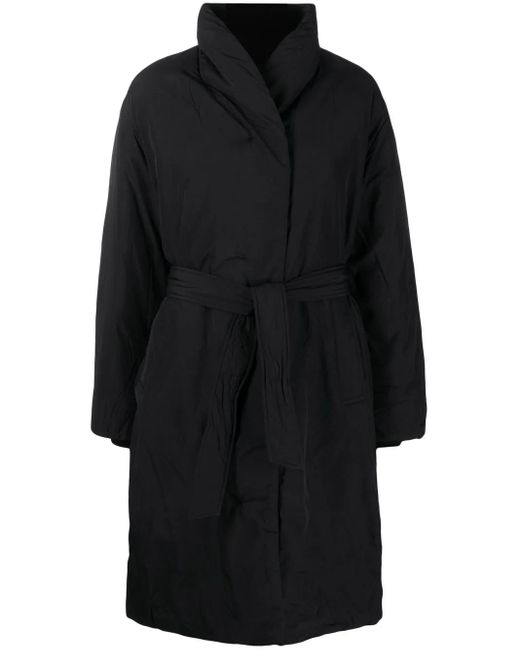 Calvin Klein Black Padded Single-Breasted Coat