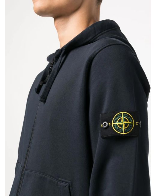 メンズ Stone Island ドローストリング パーカー Blue
