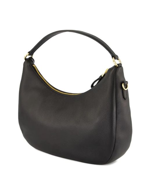 Prada Black Zip Leather Shoulder Bag