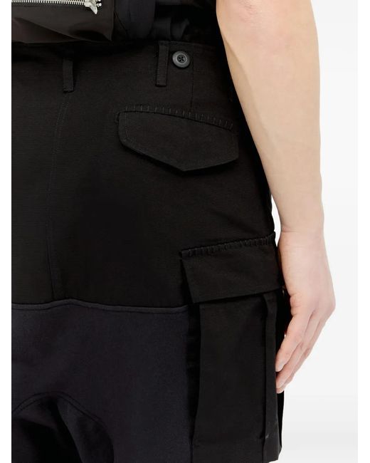 Space Available Black Multi-Pocket Trousers