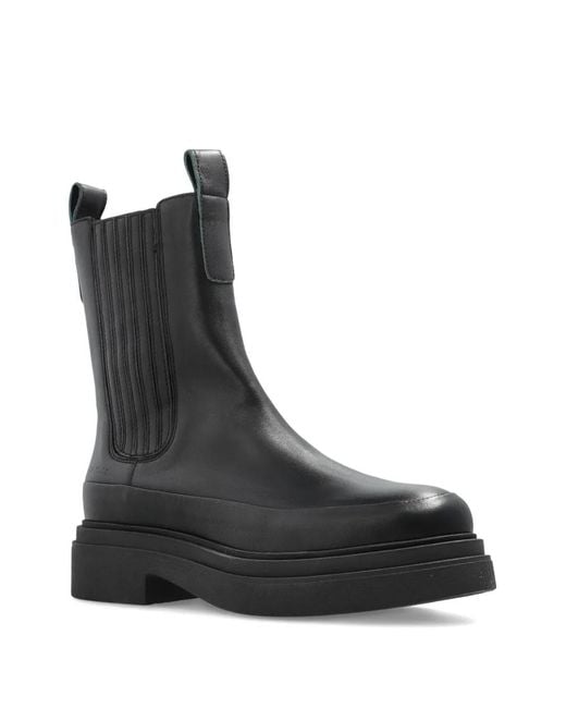Paul Smith Black Elastic-Panel Boots