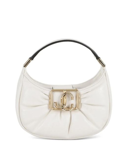 Jimmy Choo White Mini Edie Hobo-Tasche
