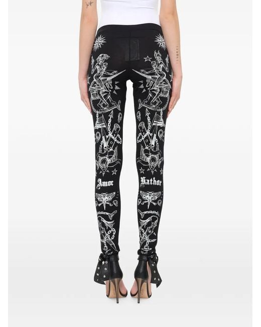 Legging À Motif Graphique Givenchy en coloris Black