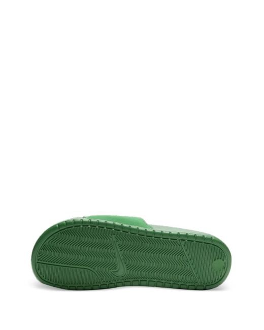 Nike Green Benassi "Pine/Sail" Slides for men