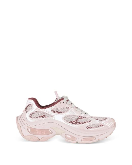 Ash Pink Lace-Up Sneakers