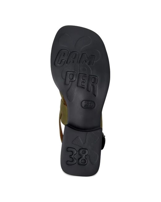 Camper White Dana Leather Sandals