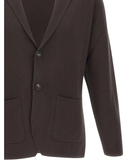 FILIPPO DE LAURENTIIS Gray Buttoned Wool Cardigan for men