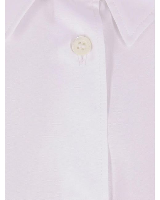 Aspesi White Pleated-Back Shirt
