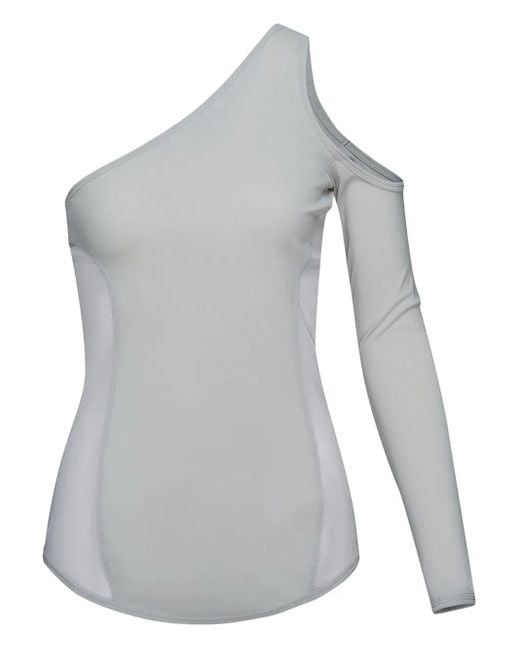 Issey Miyake Asymmetrische Blouse Met Lange Mouwen in het Gray