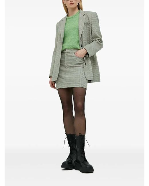 Blazer CinnaGZ con motivo pied de poule Gestuz de color Green