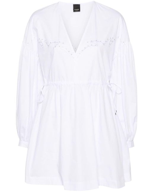 Robe courte à taille ceinturée Pinko en coloris White