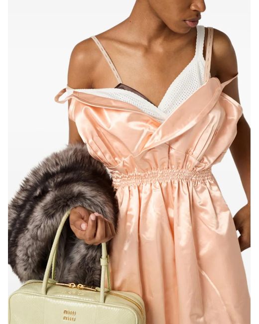 Miu Miu Brown Satin Bra