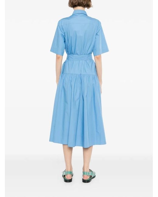 Karl Lagerfeld Blue Midi Shirt Dress