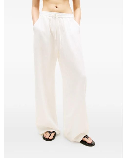 Tommy Hilfiger White Drawstring Palazzo Pants