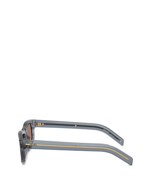 Prada Blue Rectangle-Frame Sunglasses for men