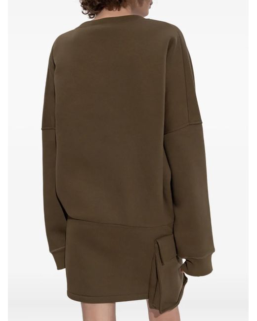 Vestido estilo sudadera con dobladillo asimétrico DSquared² de color Natural
