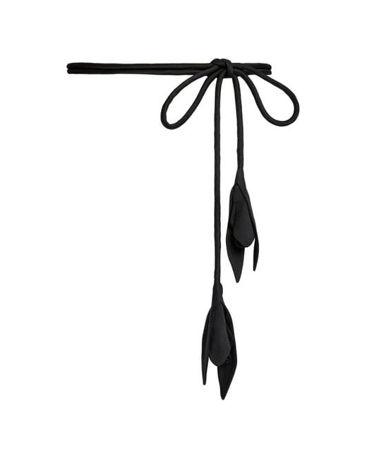 Erdem Black Flower Wrap Belt