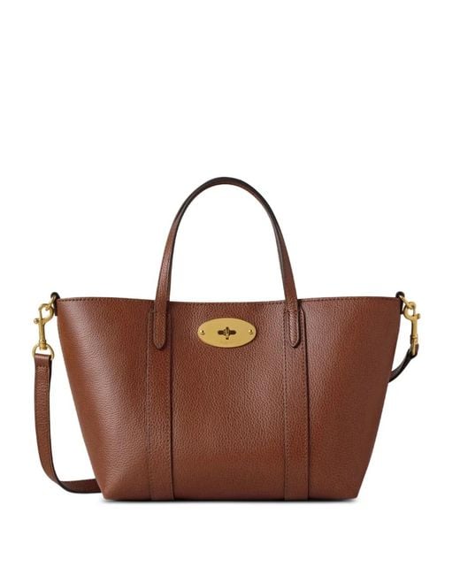 Mulberry Brown Mini Bayswater Top-Handle Tote Bag