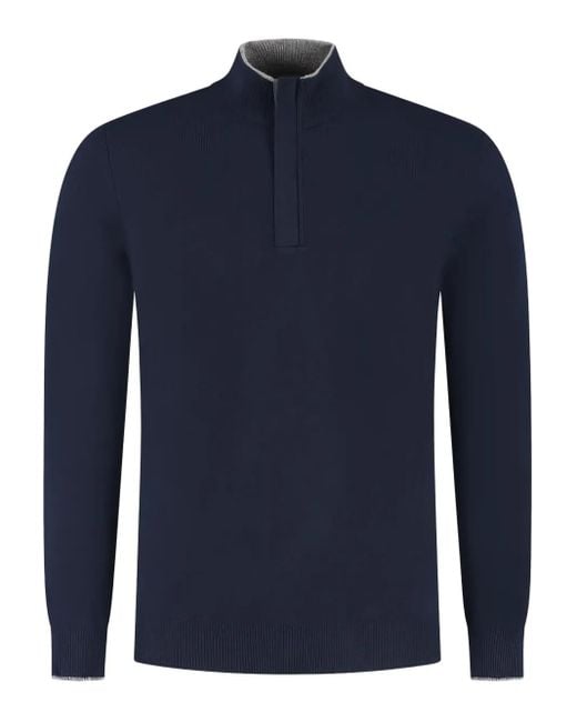 Gran Sasso Blue Zip-Up Jumper for men