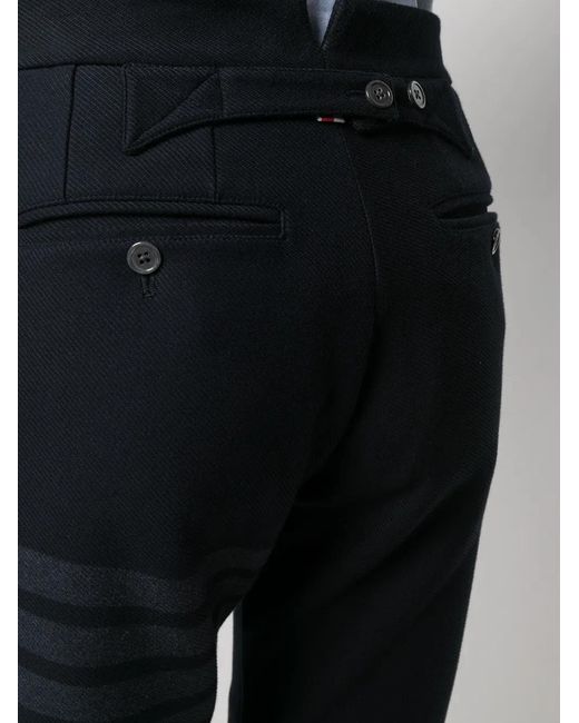 Thom Browne Blue 4-Bar Stripe Twill Shorts