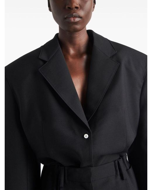 Prada Black Single-breasted Mohair-blend Jacket