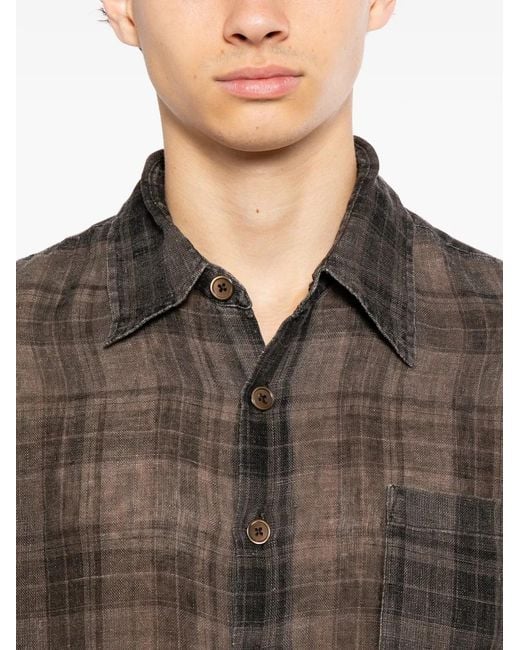 Our Legacy Gray Chemise Above À Carreaux for men