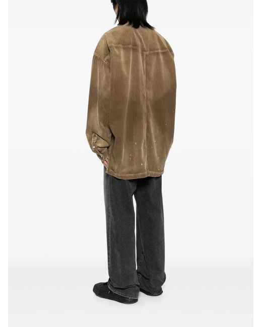 Maison Mihara Yasuhiro Brown Vintage-Like Cotton Corduroy Shirt for men