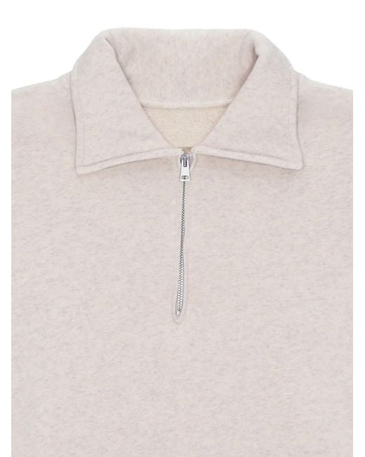 Fortela White Idaho Zip Sweatshirt for men