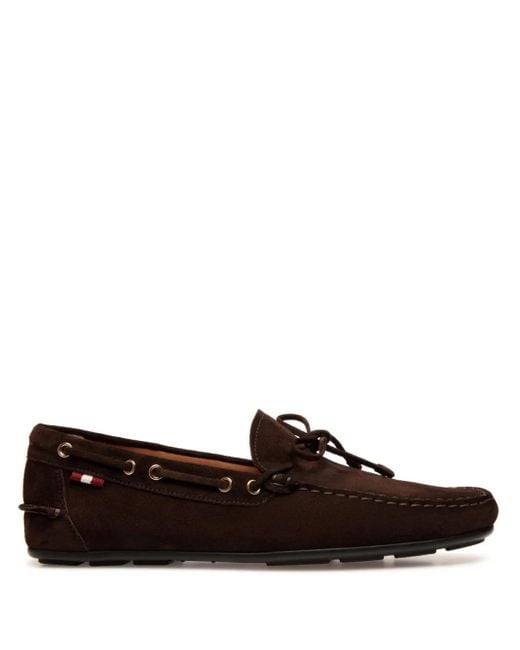 Bally Brown Suede Loafers for men