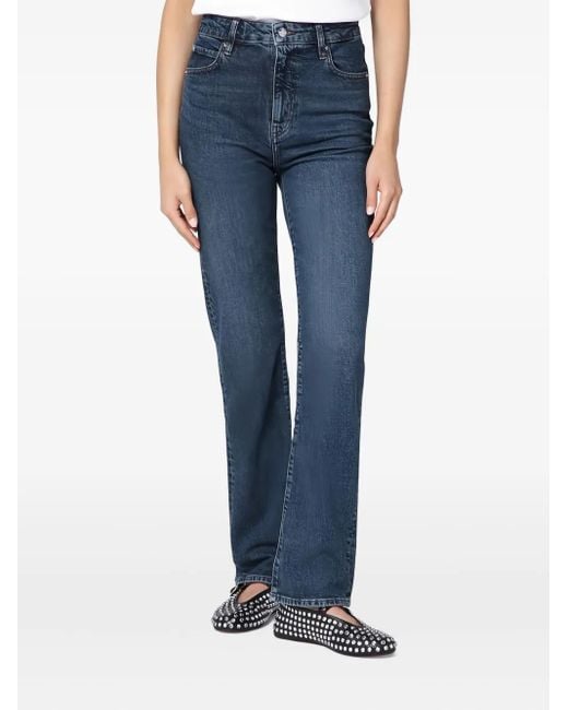 FRAME Blue Straight-Leg Jeans